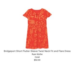 NWT Bridgeport Flutter Sleeve Fit & Flare Dress